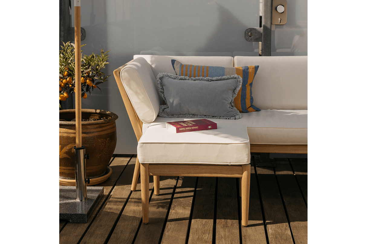 Sienna teak puff / bord