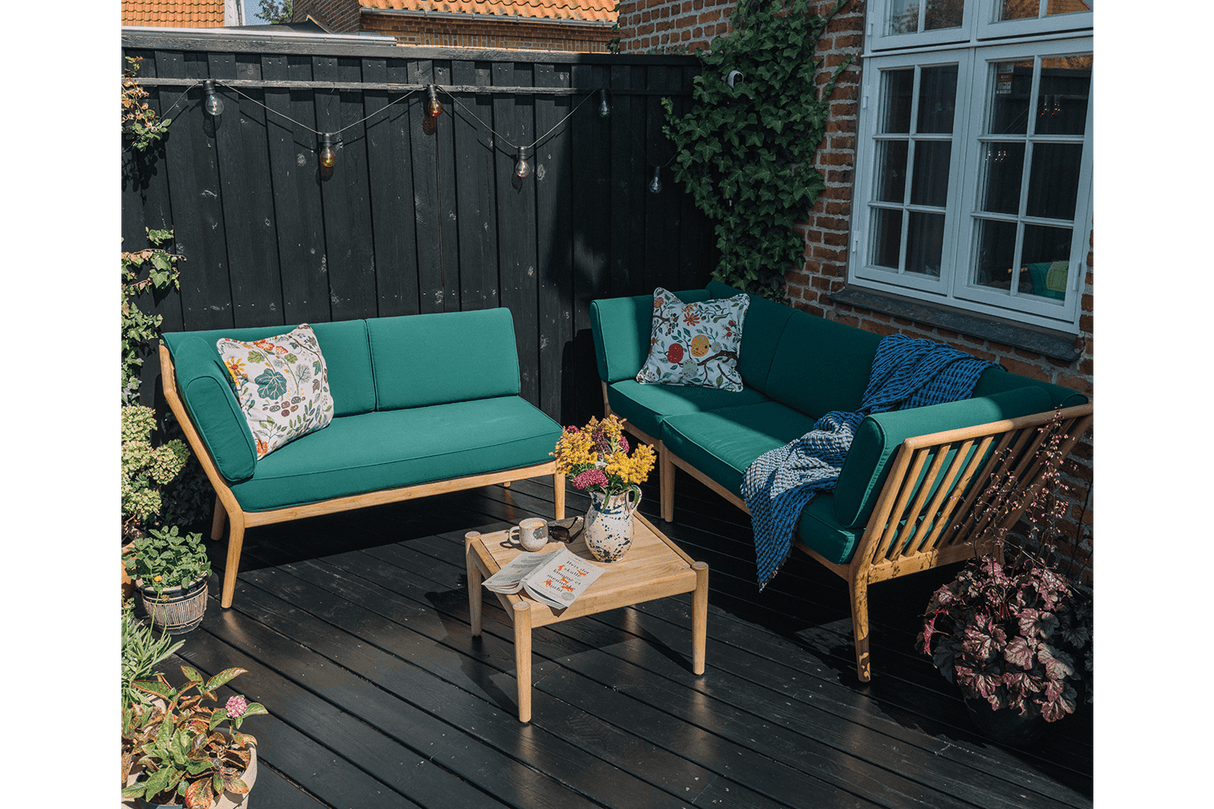 Sienna teak high back loungesoffa - höger