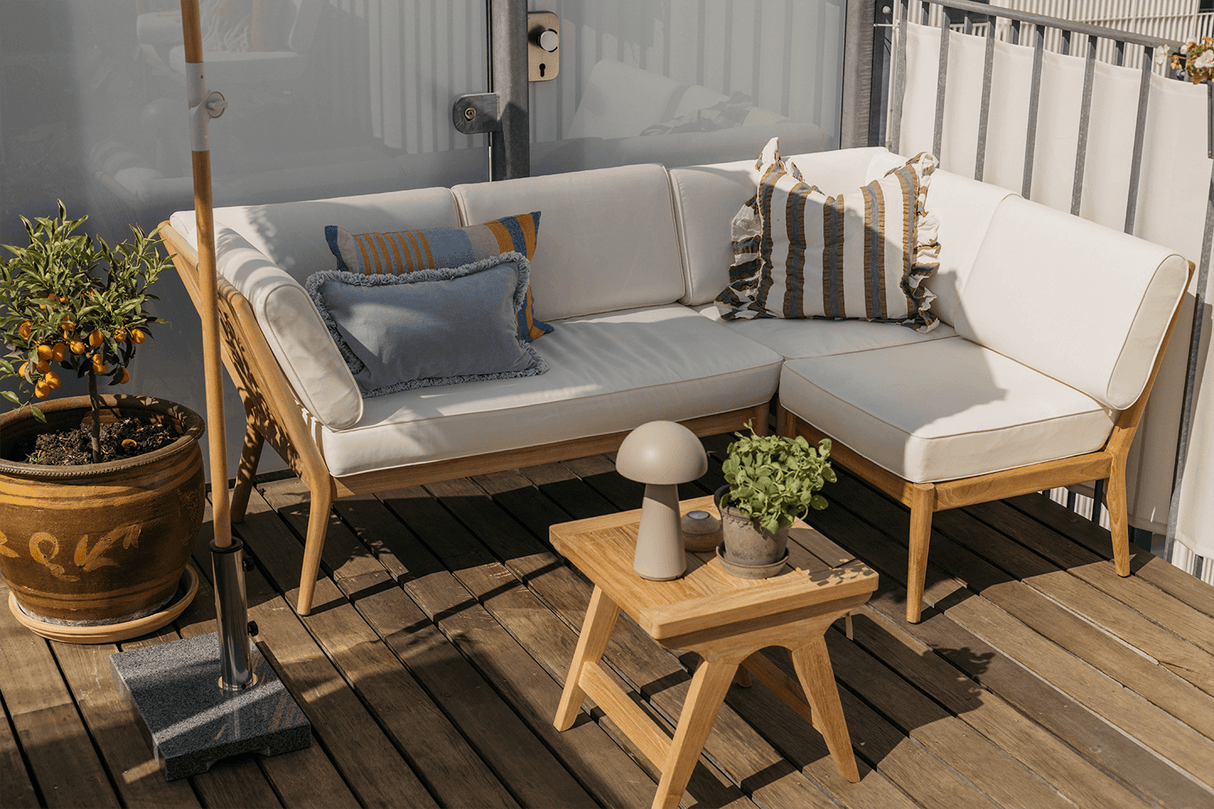 Sienna teak high back loungesoffa - mittmodul