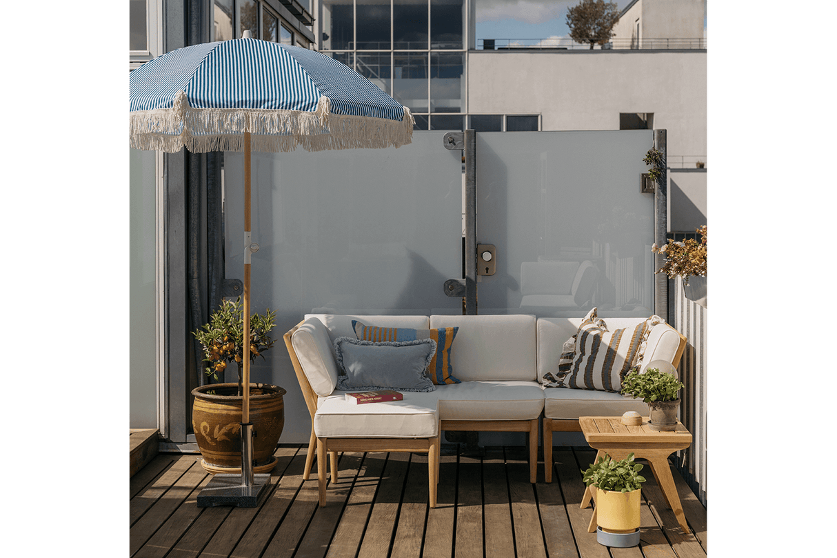 Sienna teak high back loungesoffa - hörn