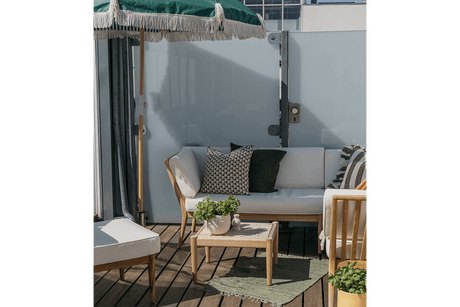 Sienna teak high back loungesoffa - vänster