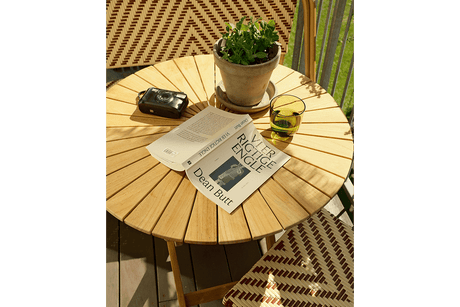Rozette teak fällbord Ø70 cm