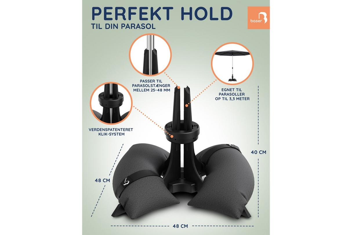 Baser Parasollfot 40 kg