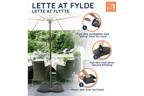 Baser utomhus sandsäckar 15kg x 2