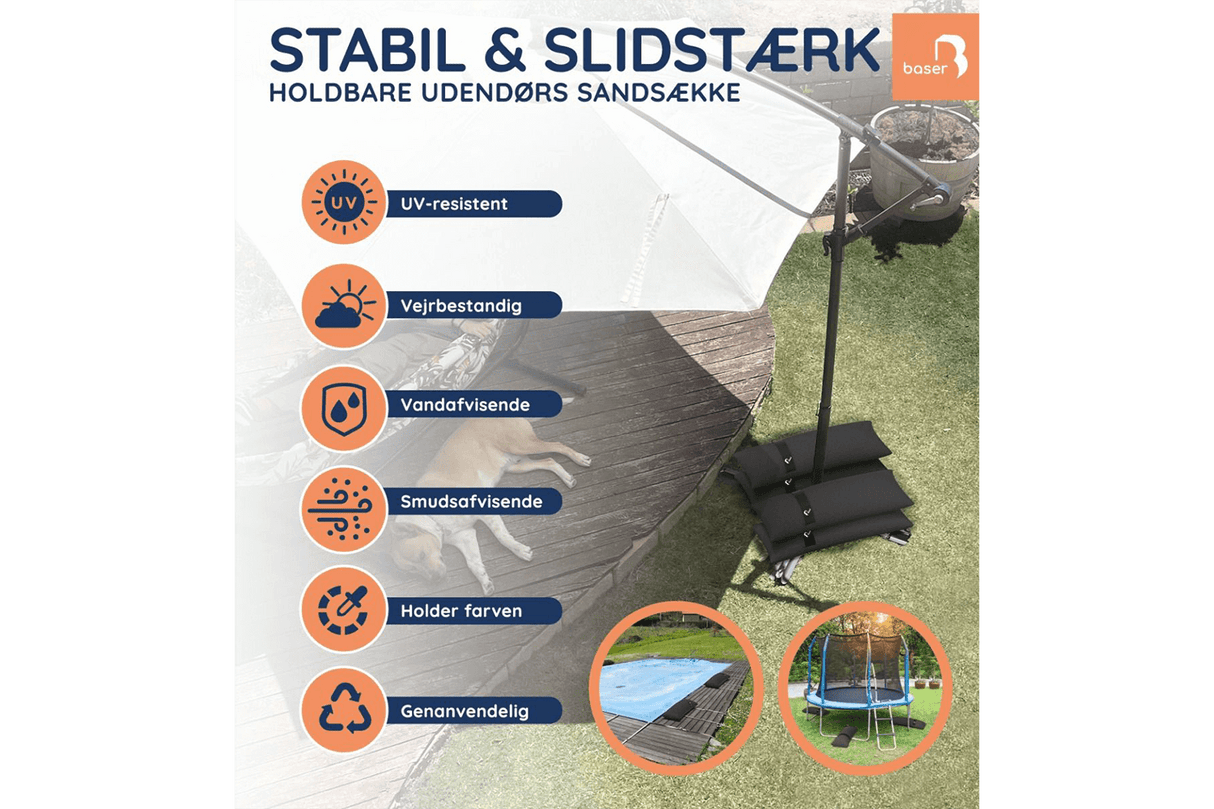 Baser utomhus sandsäckar 15kg x 2