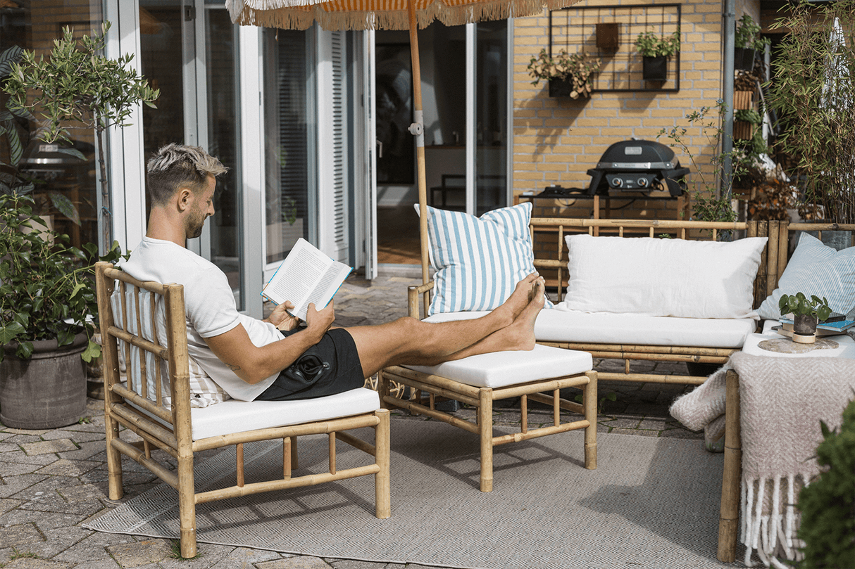 Beate bambu loungesoffa - mittmodul