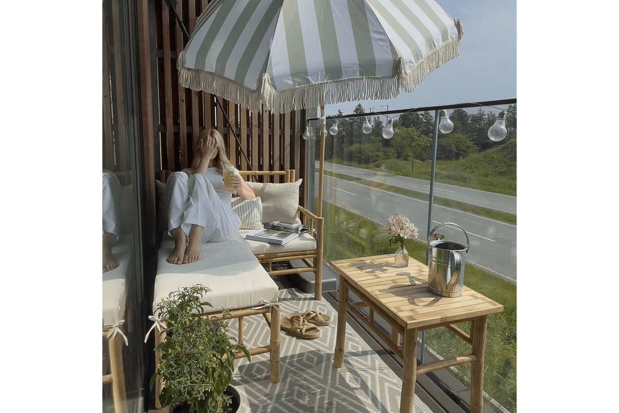 Beate bambu loungesoffa - höger