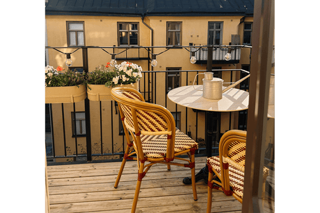 Delphine caféstol med fransk flätning