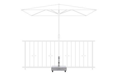 Derby granit parasollfot 25 kg med hjul