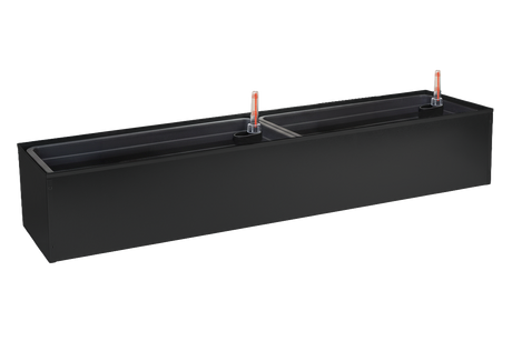 Liva svart balkonglåda med självbevattning 60 / 80 / 100 cm