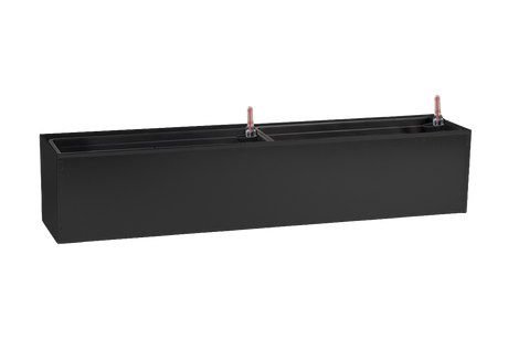 Liva svart balkonglåda med självbevattning 60 / 80 / 100 cm