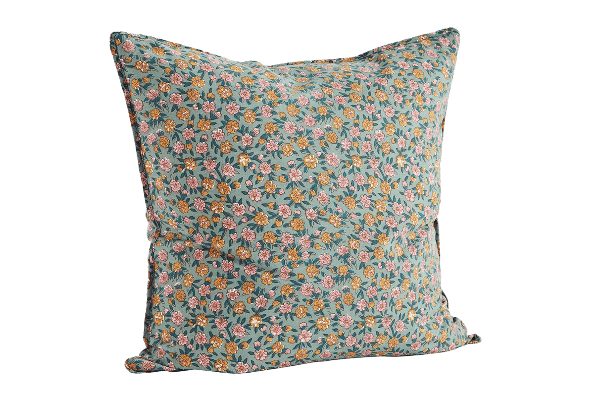 Blommig kuddfodral 50 x 50 cm