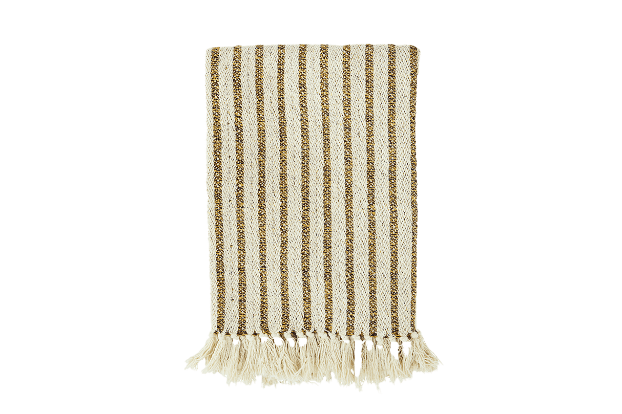 Pläd av återvunnen bomull 125 x 175 cm