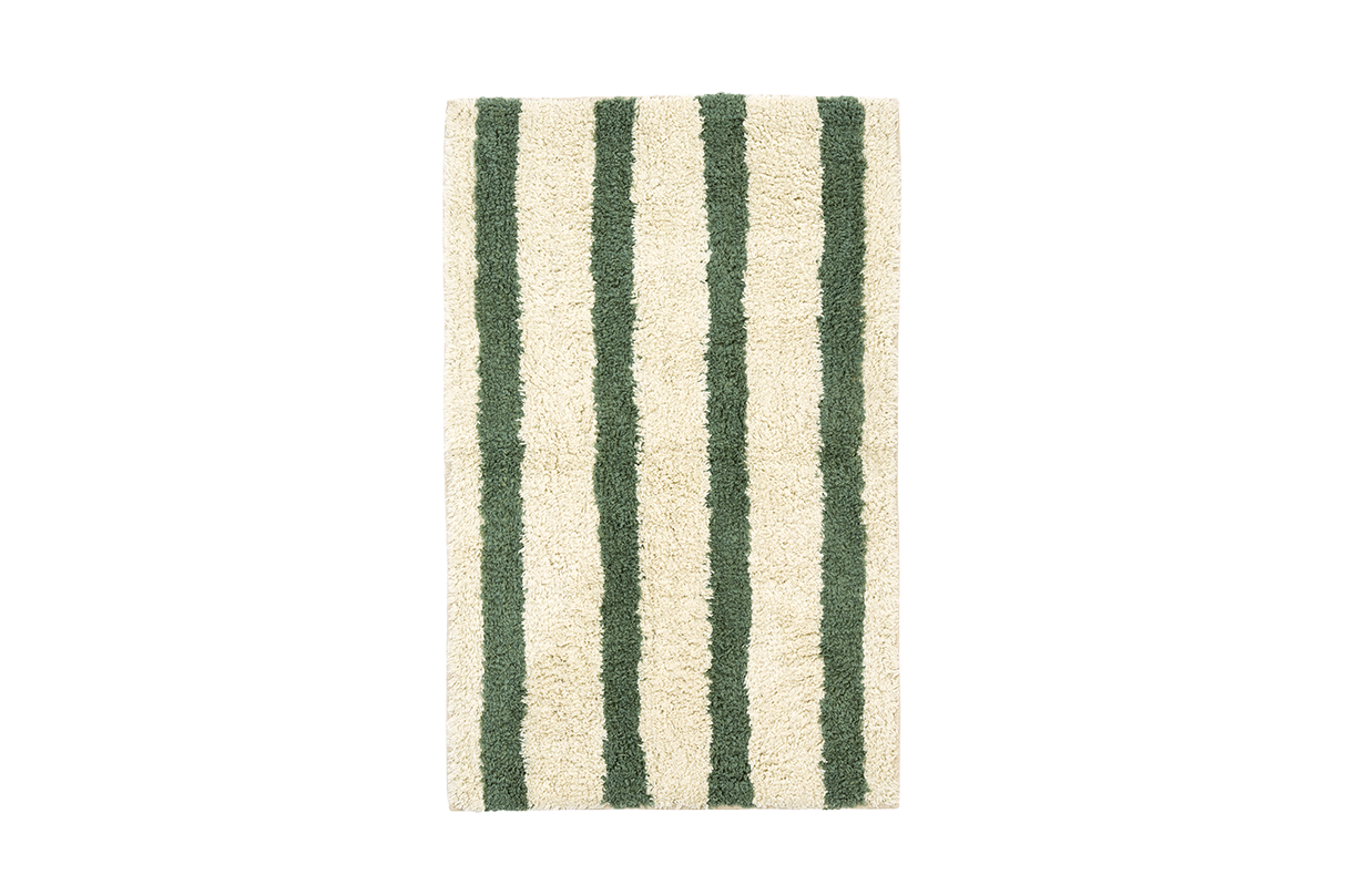 Randig tuftad badrumsmatta 50 x 80 cm