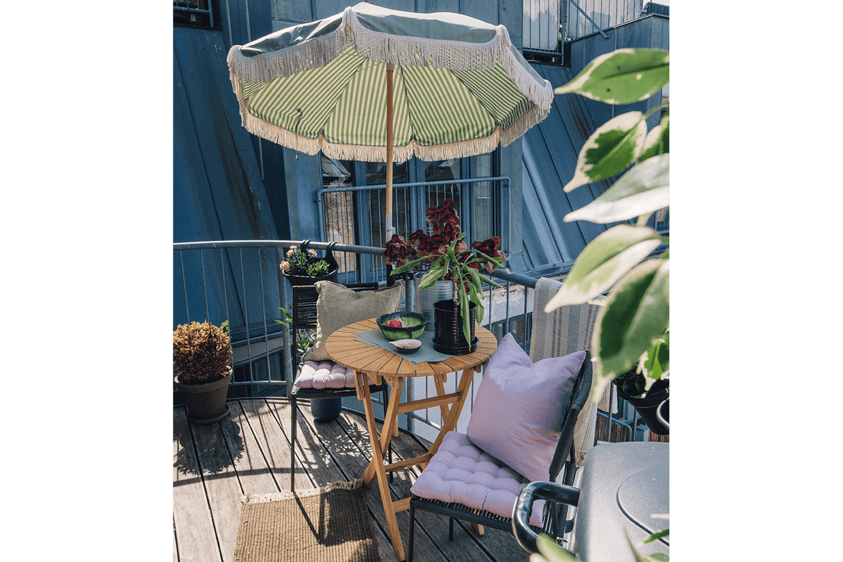 Rozette teak fällbord Ø70 cm