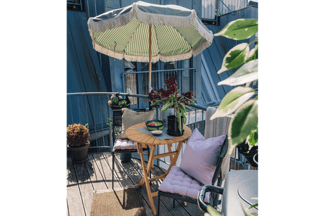 Rozette teak fällbord Ø70 cm