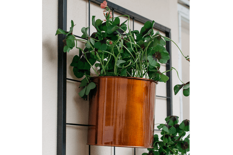 Rut planteringslåda till galler, koppar