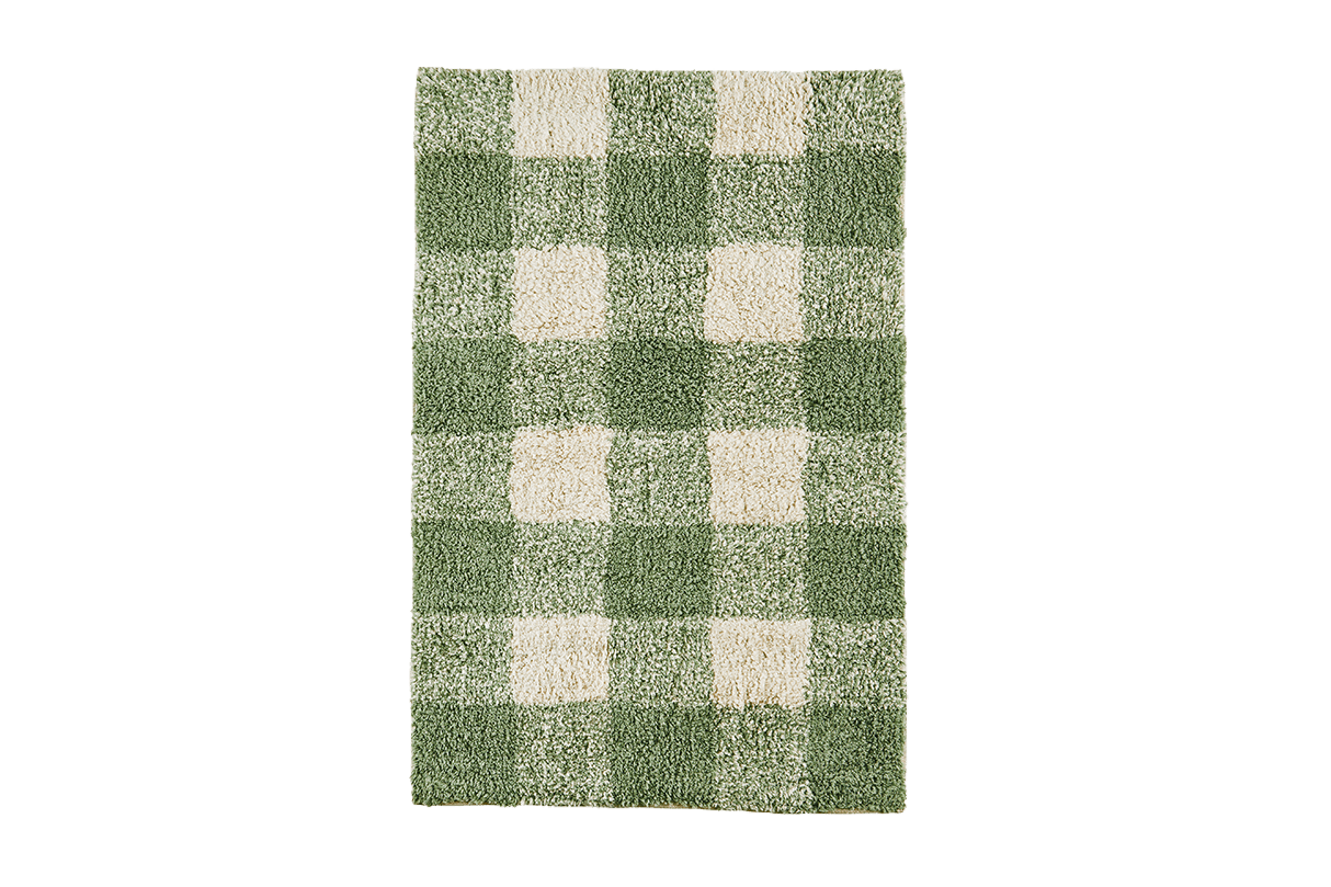 Rutig tuftad badrumsmatta 60 x 90 cm