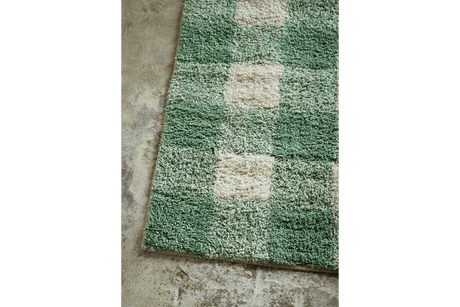 Rutig tuftad badrumsmatta 60 x 90 cm