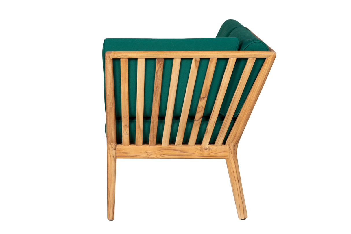 Sienna teak high back loungesoffa - höger