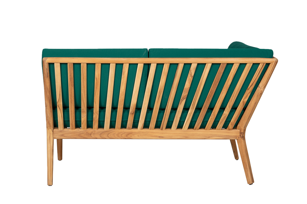 Sienna teak high back loungesoffa - vänster