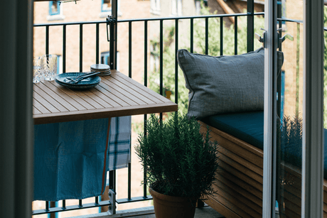 Alma teakhängbord med torkställ 100 x 60 cm