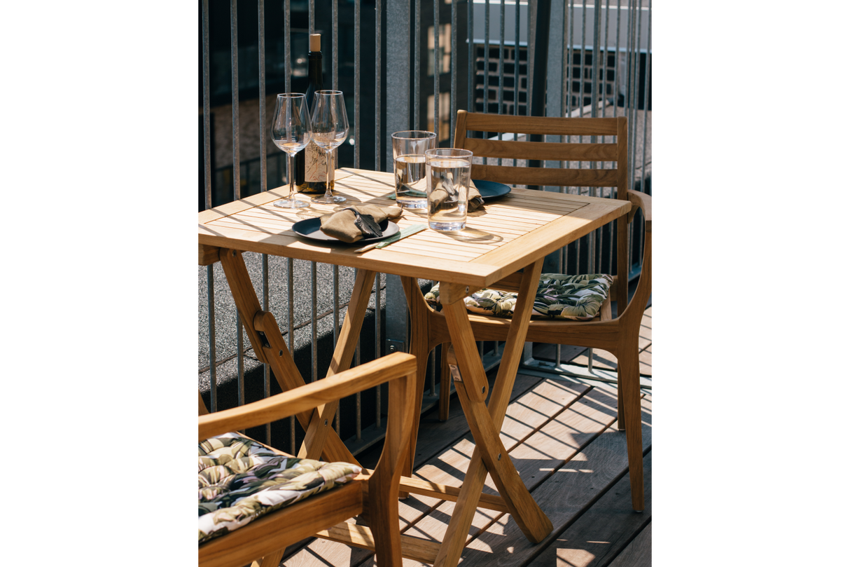 Anna teak fällbord 70 x 70 cm