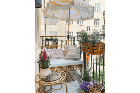 Beate bambu loungesoffa - vänster