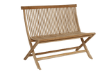 Turin teak bänk med ryggstöd 110 cm