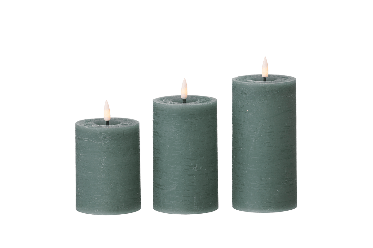 LED Rustik blockljus Ø7 cm