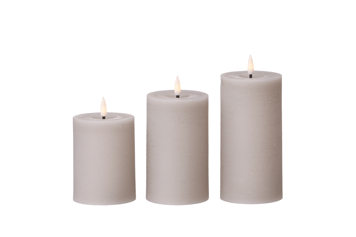 LED Rustik blockljus Ø7 cm