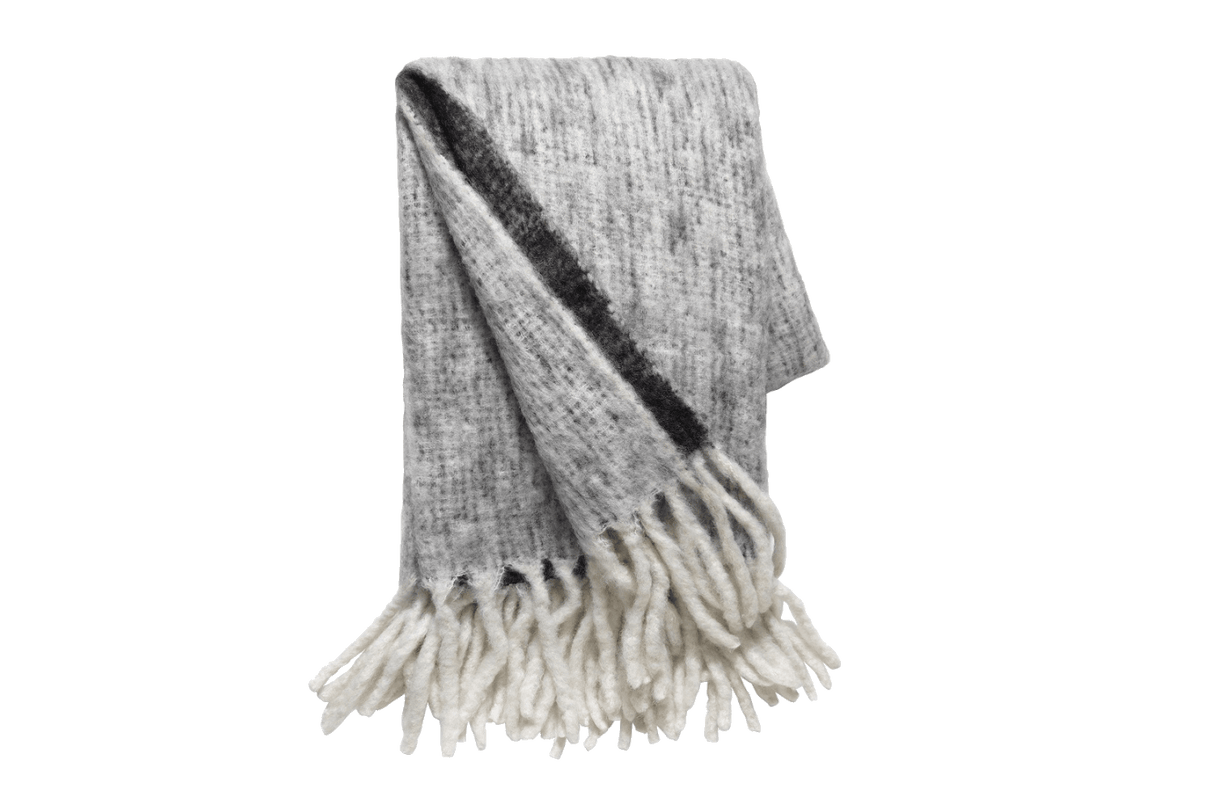 Mathea ullplad med vackert fiskbensmönster