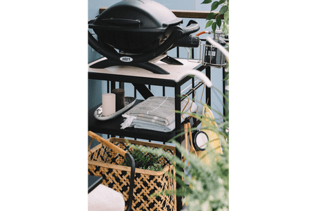 Dora grillbord metall med toppskiva i superstone 60 x 50 cm