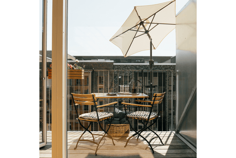 Frida parasoll med vev och tilt Ø160 / Ø200 cm