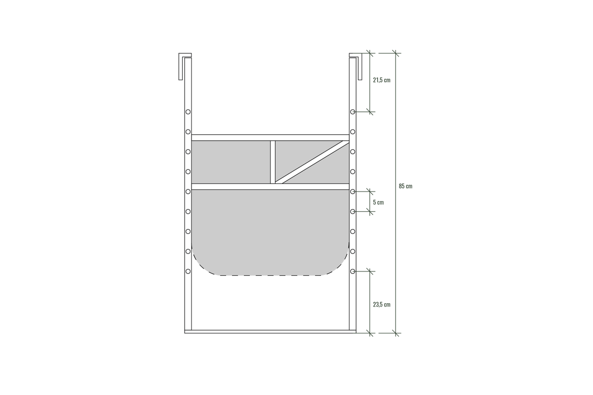 Ida metallhängbord 60 x 40 cm