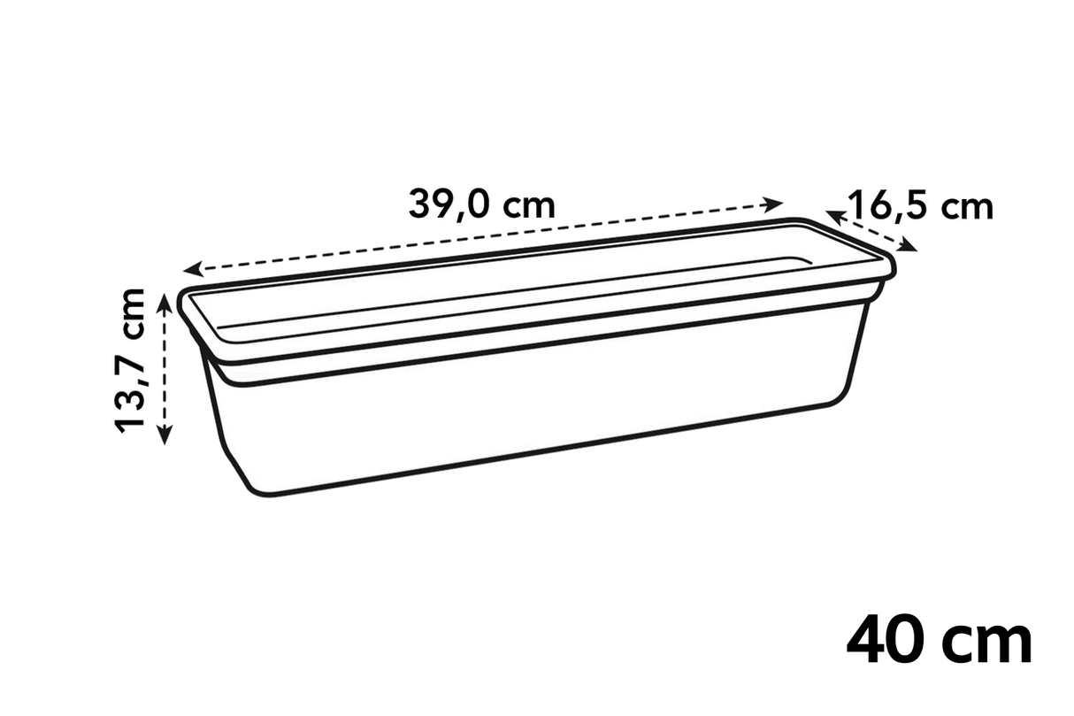 Plastinsats till blomlådor