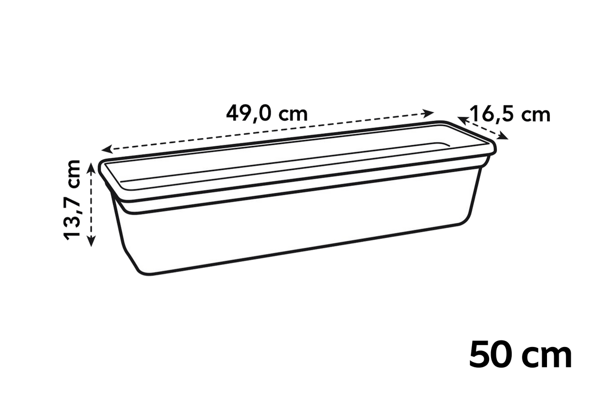 Plastinsats till blomlådor