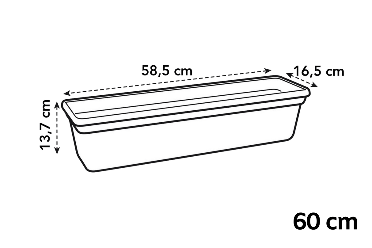 Plastinsats till blomlådor