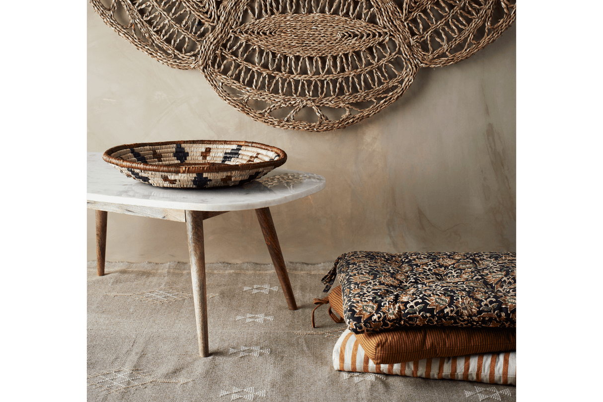 Kritstrecksrandig sittdyna 45 x 45 cm