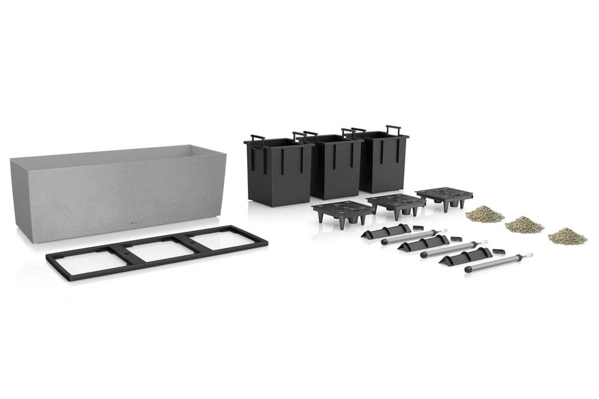 Trio stone blomlåda 100 cm