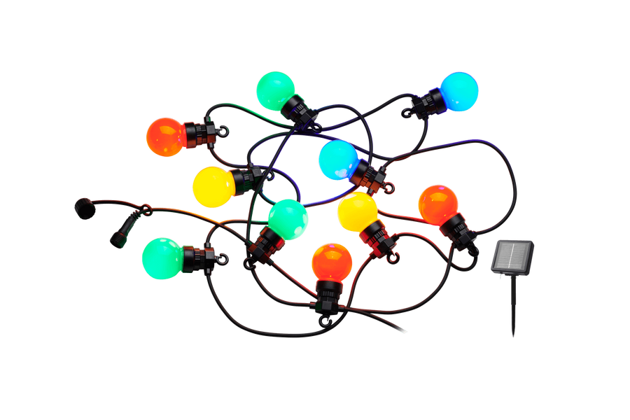 Lucas ljusslinga startpaket - 10 led lampor kulörta