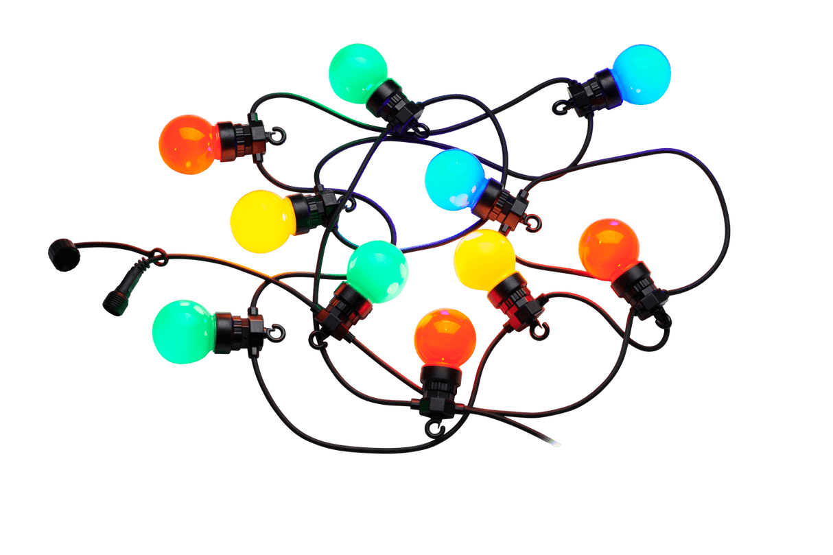 Lucas ljusslinga startpaket - 10 led lampor kulörta