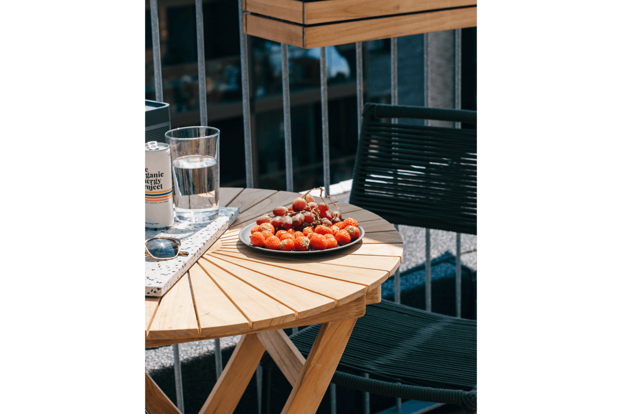 Rozette teak fällbord Ø70 cm