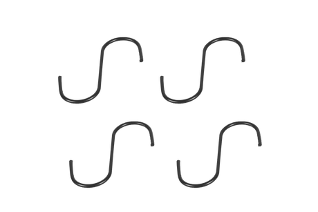 S-krokar till galler, matt svart