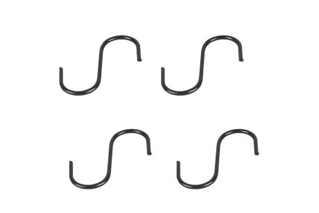 S-krokar till galler, matt svart
