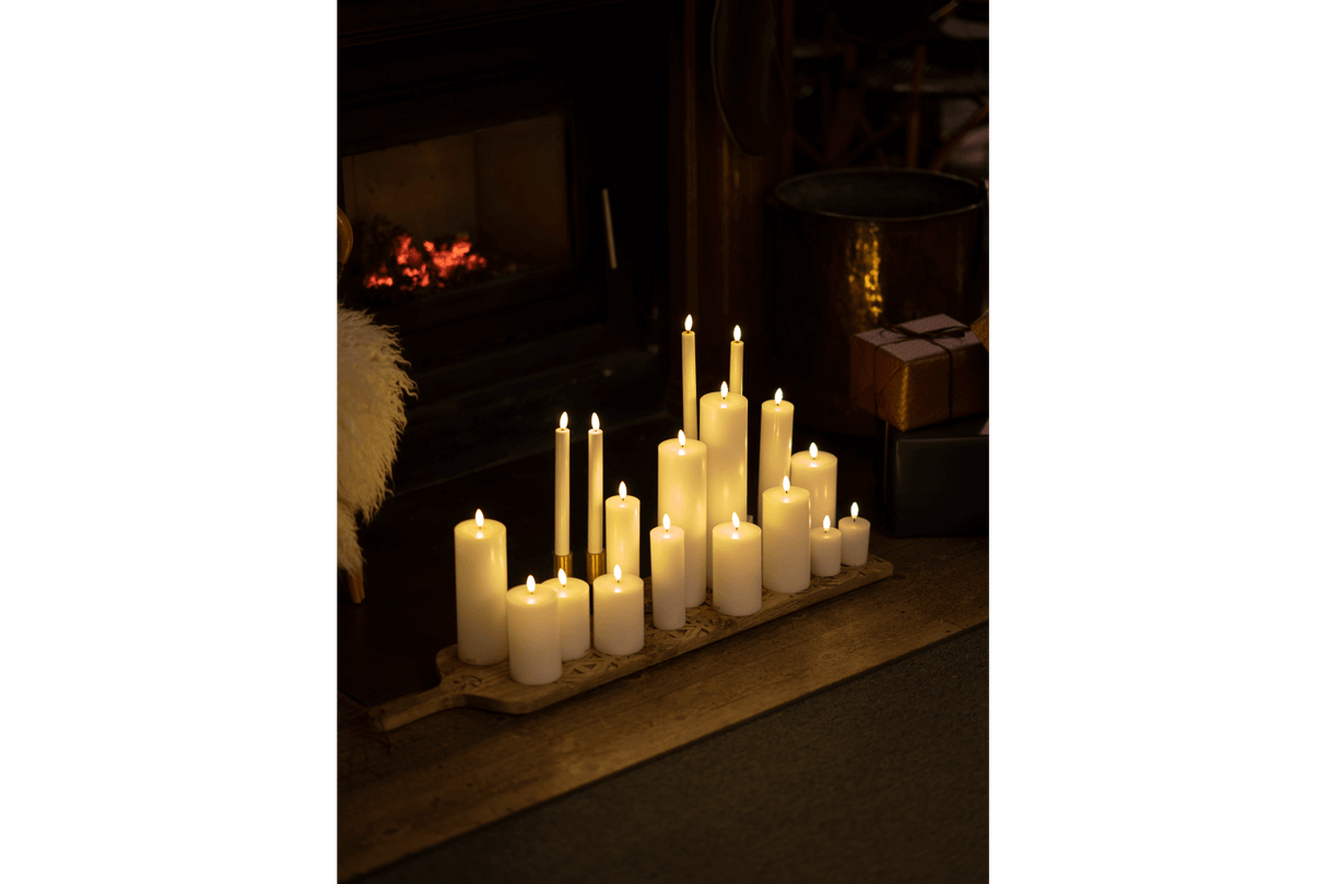 Sille Ø7,5 cm uppladdningsbara LED -ljus / 3 st