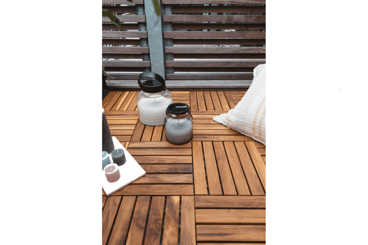 Sandra teakgolvplattor